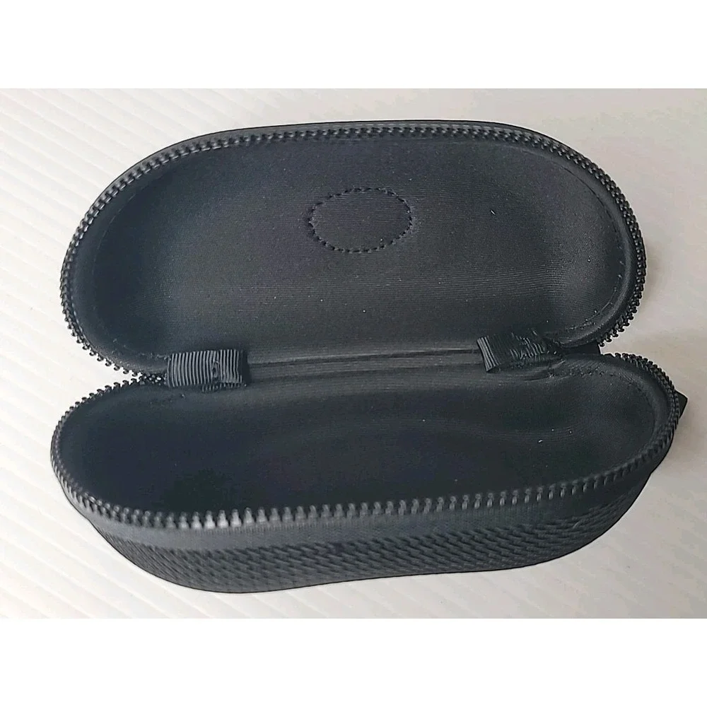 Costa Del Mar Sunglasses Semi‎ Hard Zip Up Clam Shell Case Black w/Blue Logo